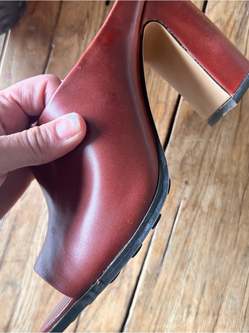 Vince Camuto Women's Red Open-Toe Mule Heels red brown 8.5 - Picture 9 of 11
